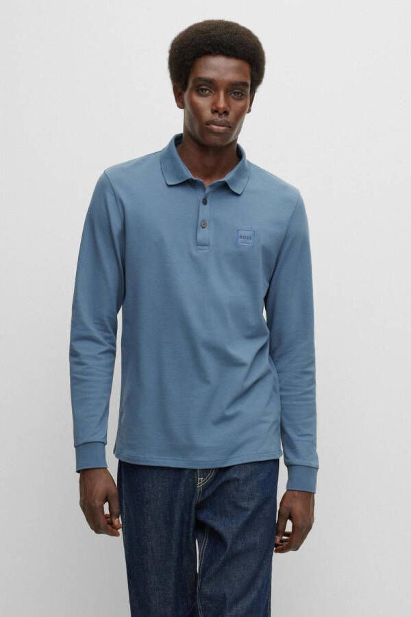 BOSS Casual polo Passerby bright blue