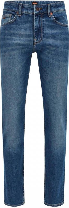 Boss Orange Slim fit jeans Delaware BC-L-C met leren merklabel aan de achterzijde van de tailleband