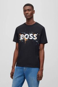 Boss Orange T-shirt met labelprint model 'TeeArt'