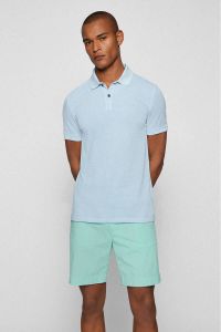 BOSS Casualwear Slim fit poloshirt met labelprint model 'Prime'