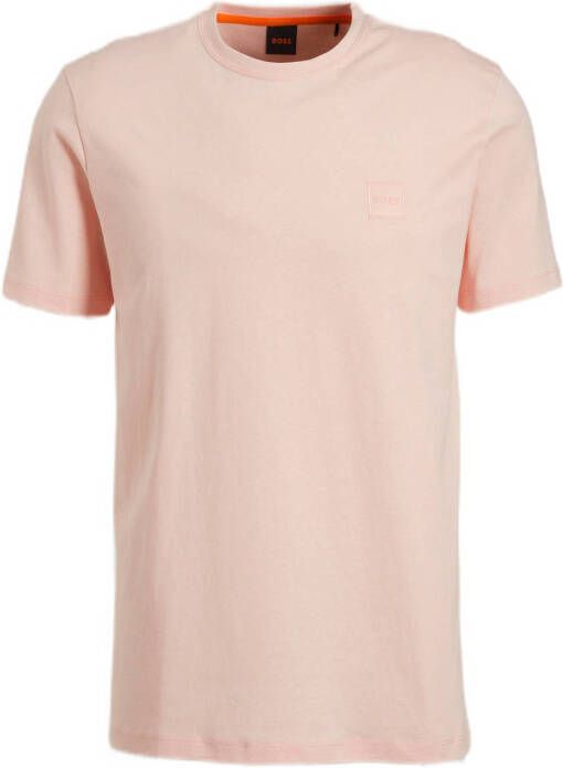 Boss Orange Lichtroze Tiles T-shirt Heren Pink Heren