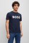 Boss T-shirt met applicatie met labelstitching model 'Tiburt' - Thumbnail 1