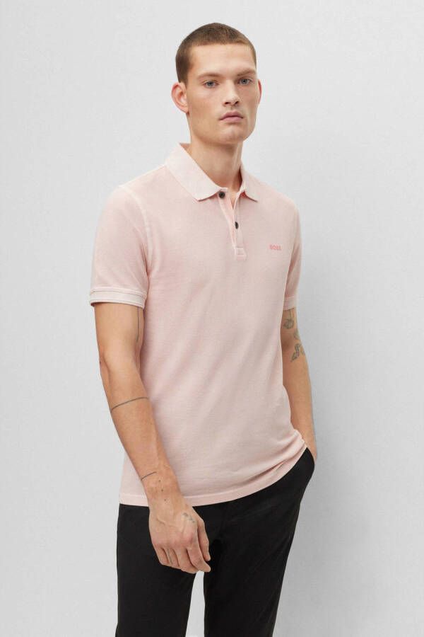 Hugo Boss Roze Polo Shirt met Korte Mouwen Pink Heren