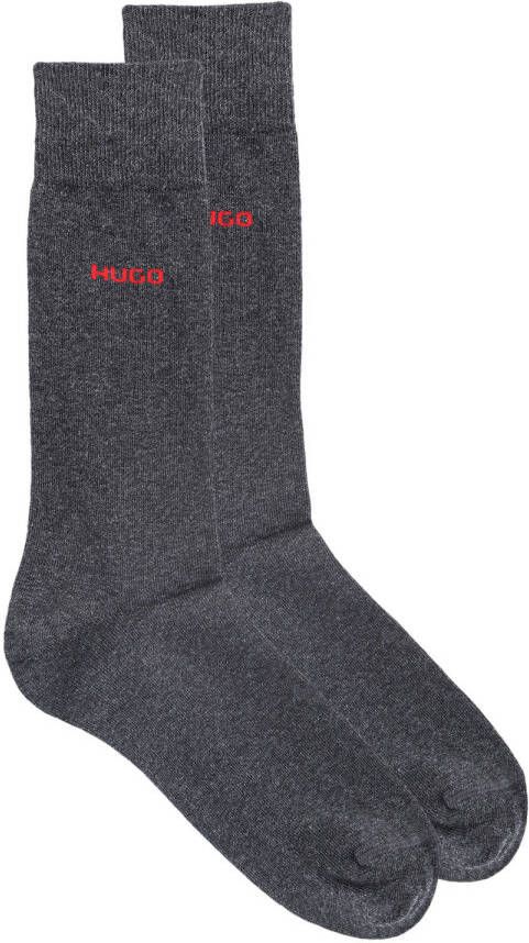 HUGO sokken met logo set van 2 antraciet