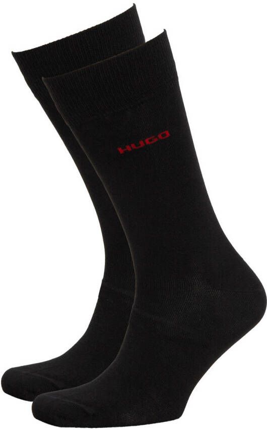 HUGO sokken met logo set van 2 zwart