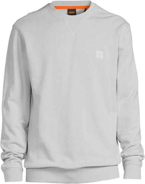 BOSS sweater met logo light pastel grey