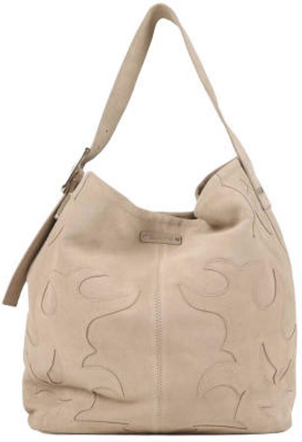 BRONX suède schoudertas Dakot-a beige