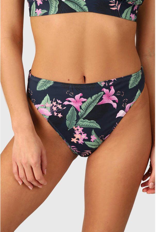 Brunotti brazilian bikinibroekje Flores donkerblauw roze - Foto 3