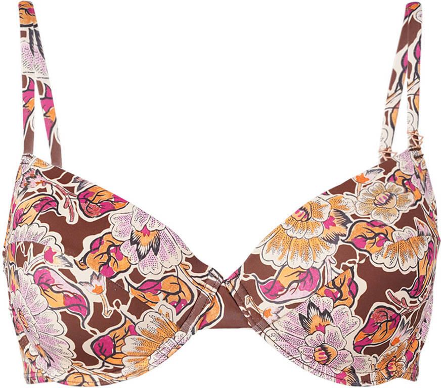 Brunotti voorgevormde beugel bikinitop Novasarah roze oranje
