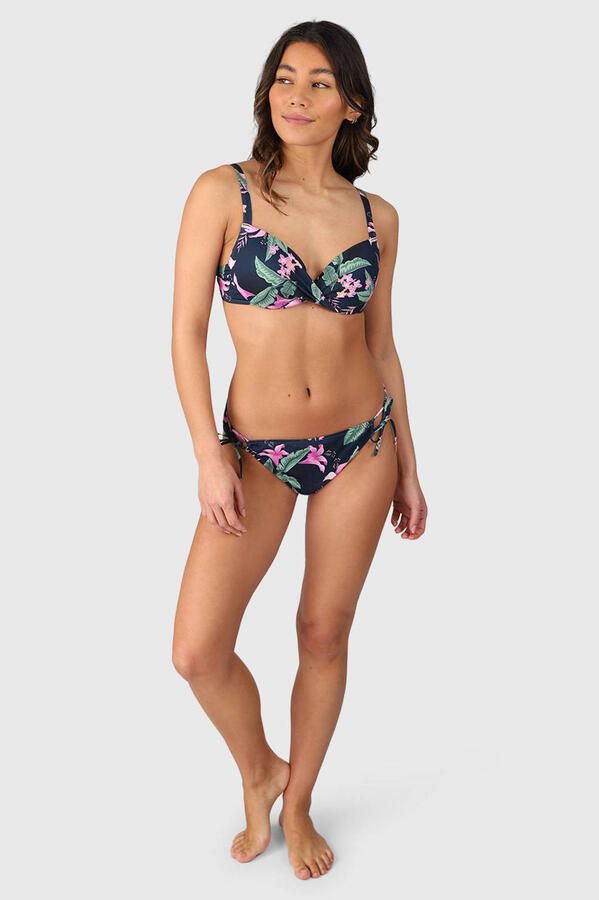 Brunotti voorgevormde beugel bikinitop Stefana donkerblauw roze