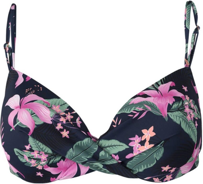 Brunotti voorgevormde beugel bikinitop Stefana donkerblauw roze - Foto 2