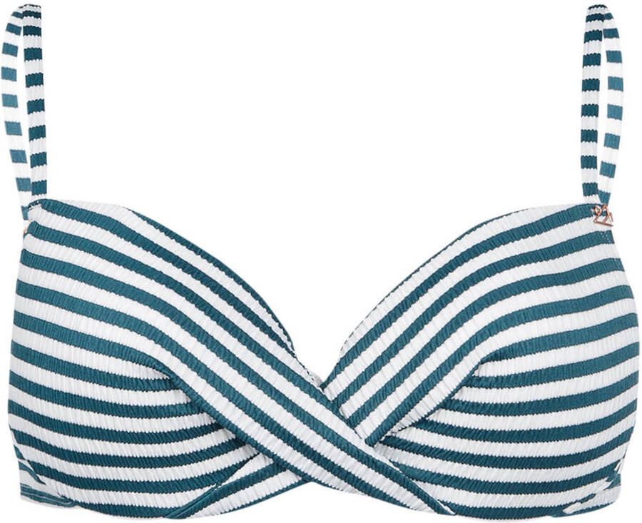 Brunotti voorgevormde beugel bikinitop Stefana groen wit