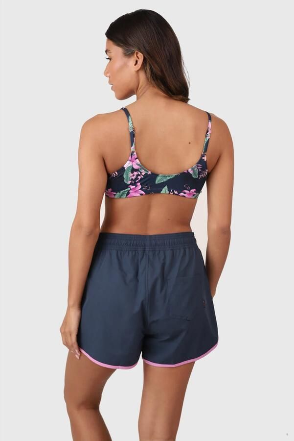 Brunotti voorgevormde crop bikinitop Cruz donkerblauw roze - Foto 2