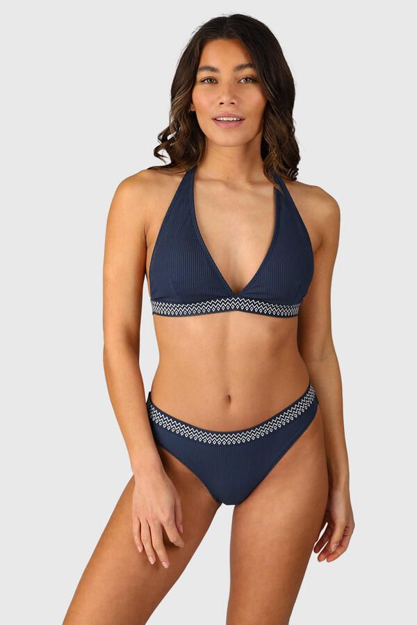 Brunotti voorgevormde halter bikinitop Bell donkerblauw