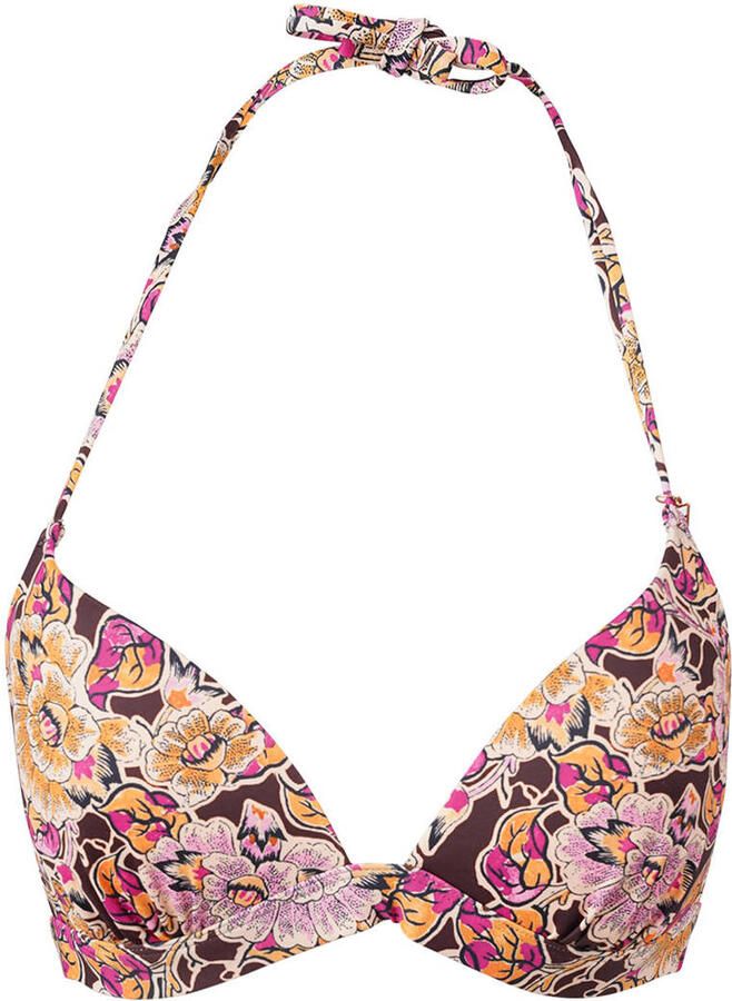 Brunotti voorgevormde halter bikinitop Lisselot roze oranje
