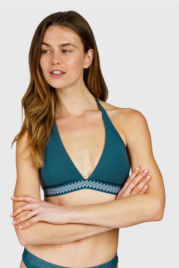 Brunotti voorgevormde halter bikinitop Relay petrol
