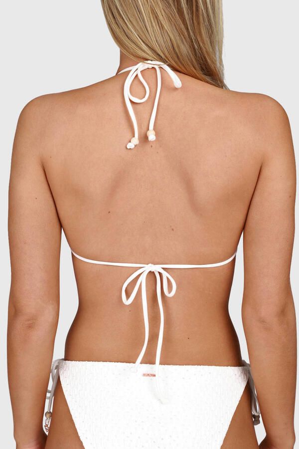 Brunotti voorgevormde triangel bikini set Vievette met textuur wit - Foto 2