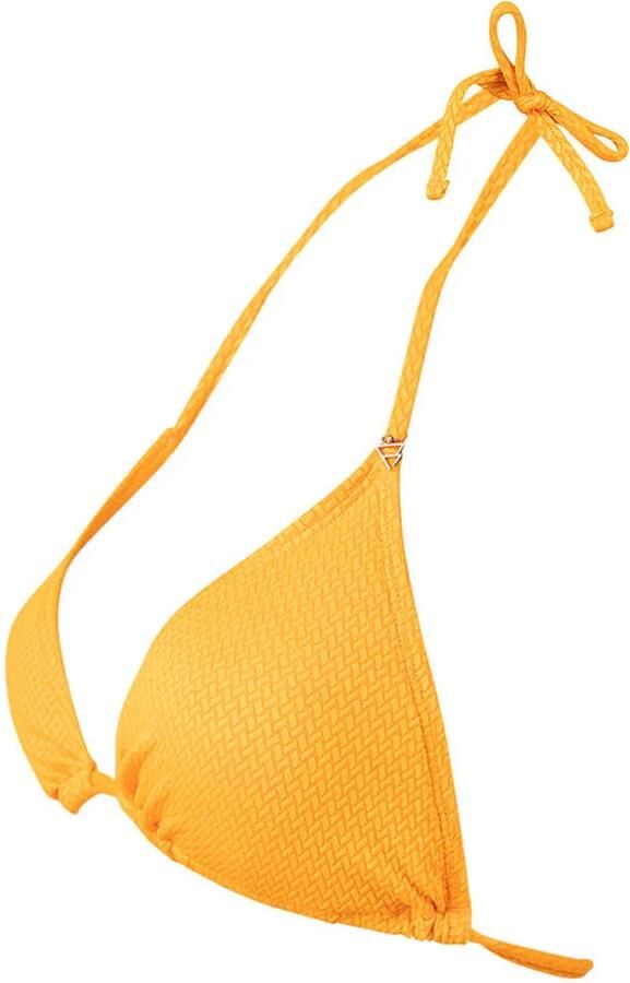 Brunotti voorgevormde triangel bikinitop Novalee met textuur oranje - Foto 2