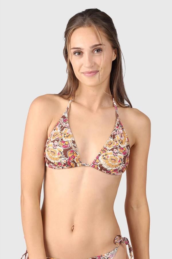 Brunotti voorgevormde triangel bikinitop Novalee roze oranje - Foto 3