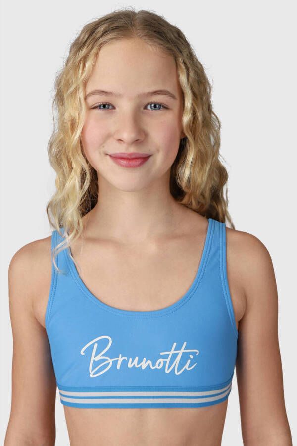 Brunotti crop bikini blauw Meisjes Polyester Printopdruk 128