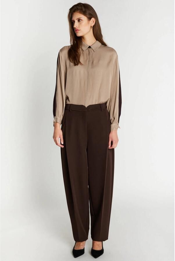 BRUUNS BAZAAR Dames Broeken Rubysusbbjonat Pants Bruin - Foto 5