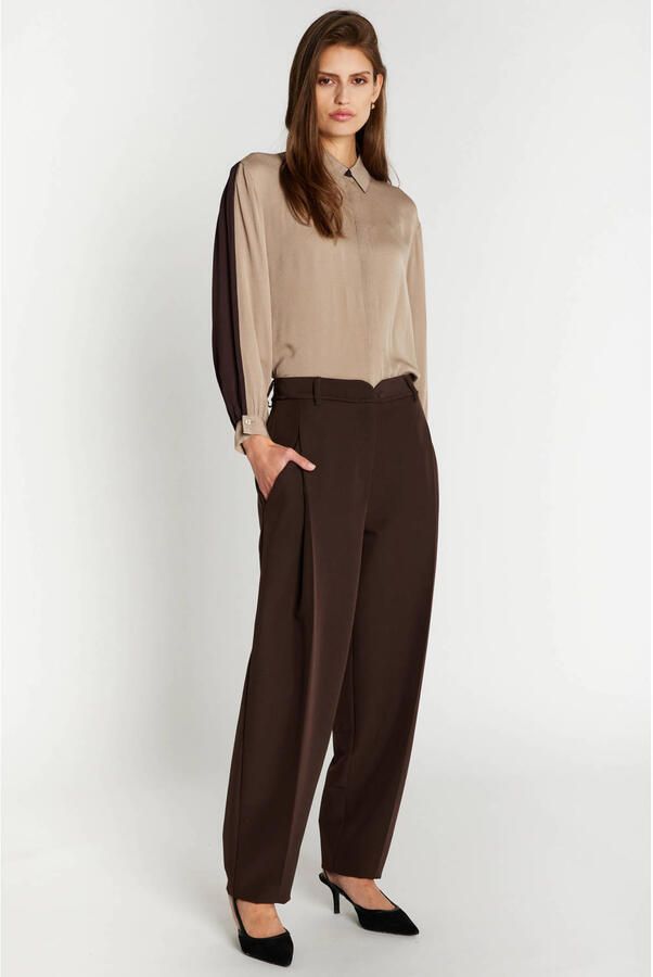 BRUUNS BAZAAR Dames Broeken Rubysusbbjonat Pants Bruin - Foto 7