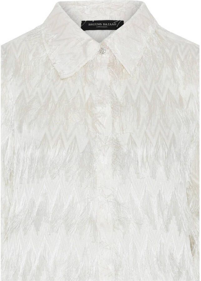 Bruuns Bazaar Frillybbardadia Blouse White Dames