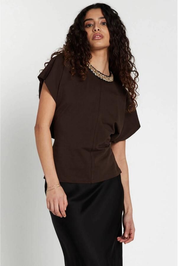 BRUUNS BAZAAR Dames Tops & T-shirts Alnusbbverena Blouse Bruin - Foto 5