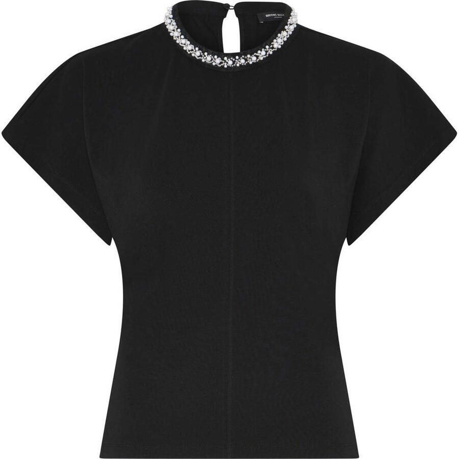Bruuns Bazaar blouse zwart met parels