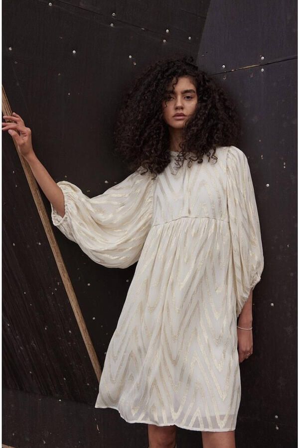 BRUUNS BAZAAR Dames Jurken Sarina Dress Gebroken Wit - Foto 5