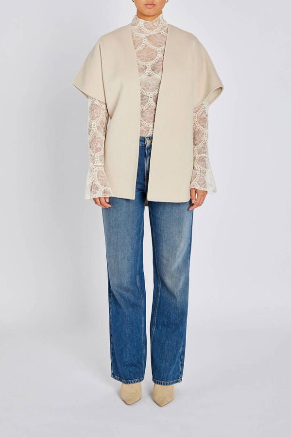 Bruuns Bazaar gilet met wol beige - Foto 2