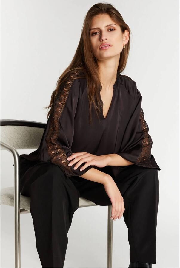 BRUUNS BAZAAR Dames Blouses Weckiabbwicki Blouse Bruin - Foto 2