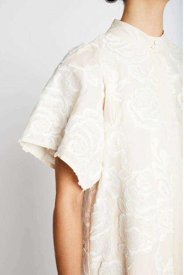 Bruuns Bazaar Elegante jurk met pofmouwen wit White Dames - Foto 3