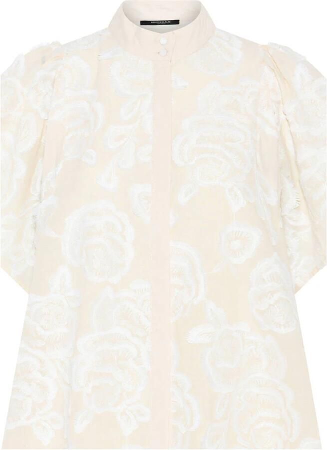 Bruuns Bazaar Elegante jurk met pofmouwen wit White Dames - Foto 2