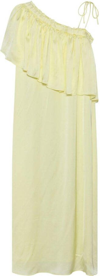 Bruuns Bazaar Off-Shoulder Gele Jurk met Ruchedetail Yellow Dames - Foto 3