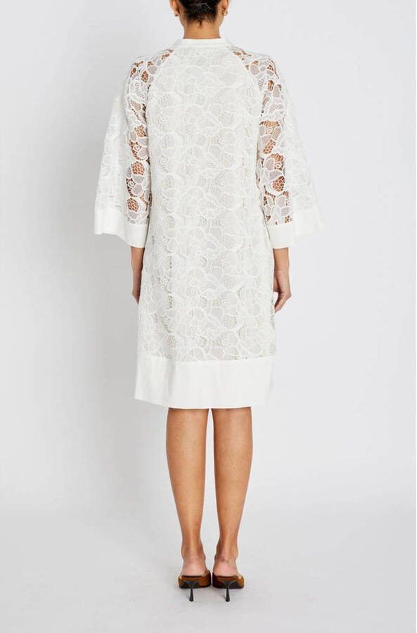 Bruuns Bazaar midi jurk met bloemenprint ecru - Foto 2