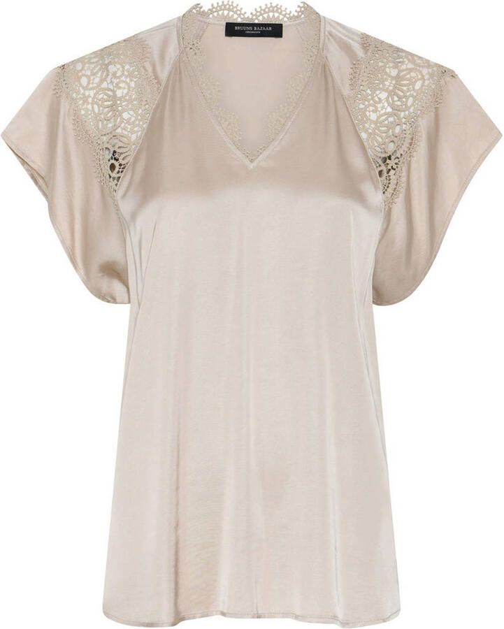 BRUUNS BAZAAR Dames Blouses Weckiabbsynje Blouse Beige - Foto 6
