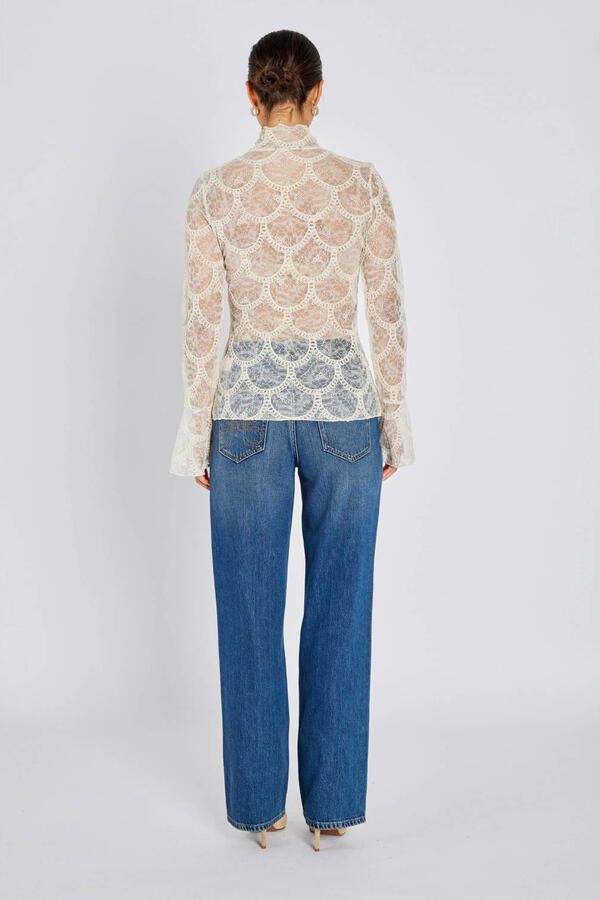 BRUUNS BAZAAR Dames Tops & T-shirts Deodarabbsuzi Blouse Creme - Foto 7