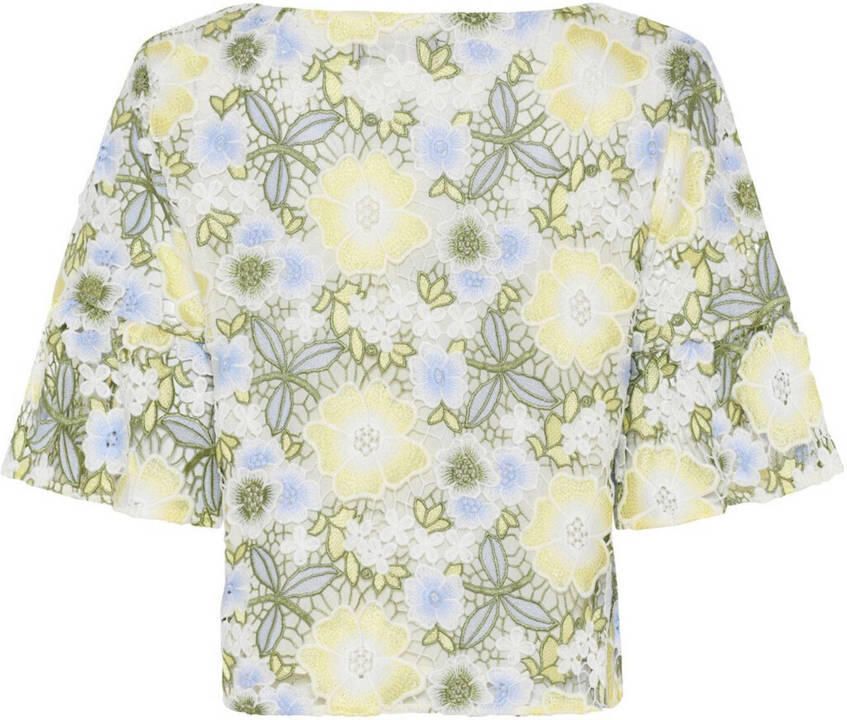 Bruuns Bazaar Bloemen geborduurde boothals blouse Multicolor Dames - Foto 2