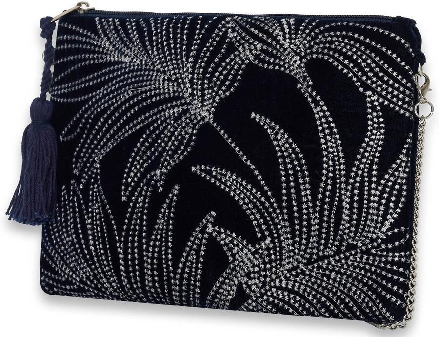 Bulaggi clutch Leaves donkerblauw - Foto 2