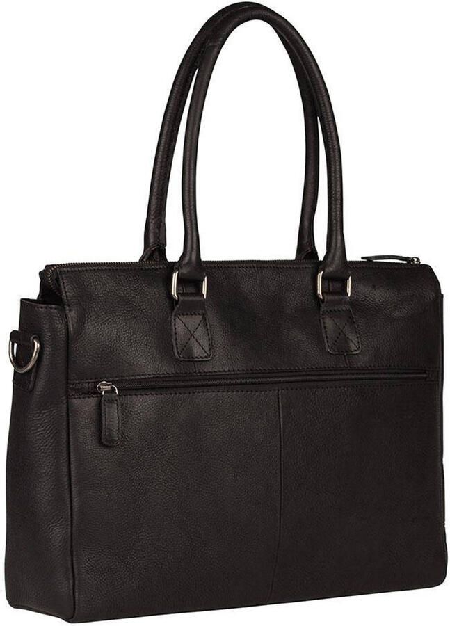 BURKELY 15.6 inch leren laptoptas Antique Avery zwart