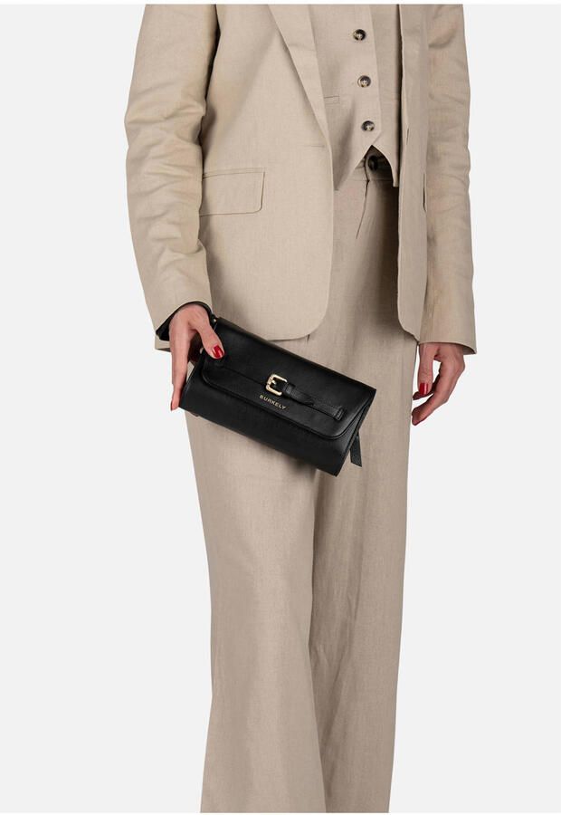 BURKELY leren crossbody clutch Demi zwart