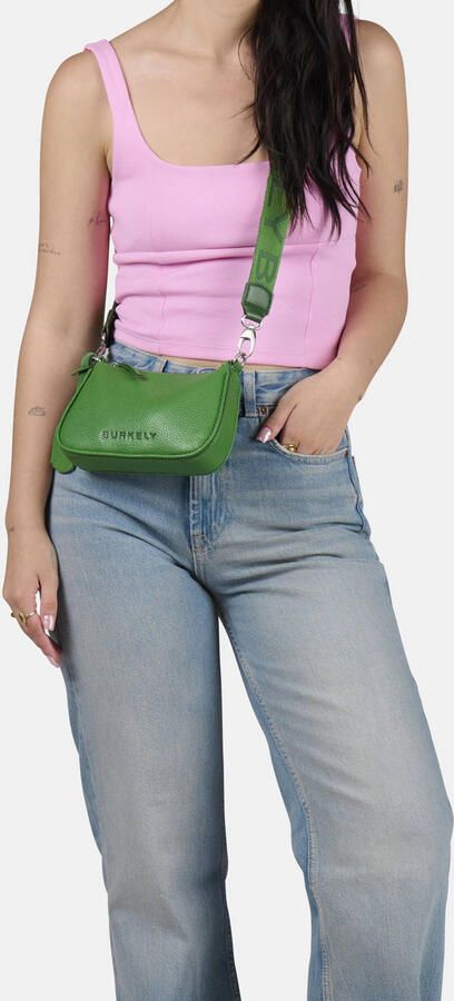 BURKELY leren crossbody tas Always Alyx groen