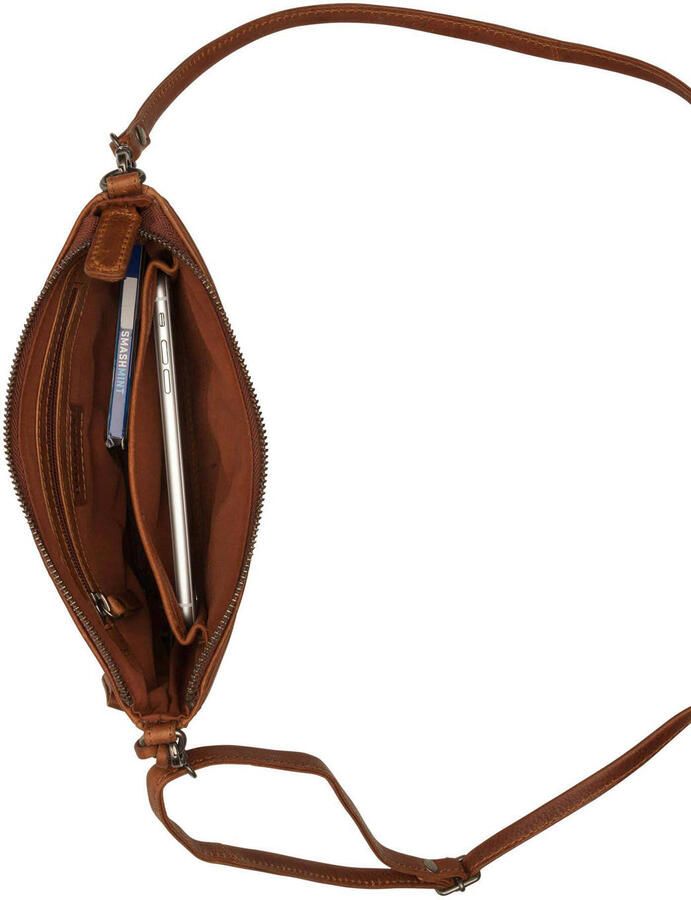 BURKELY leren crossbody tas Antique Avery cognac