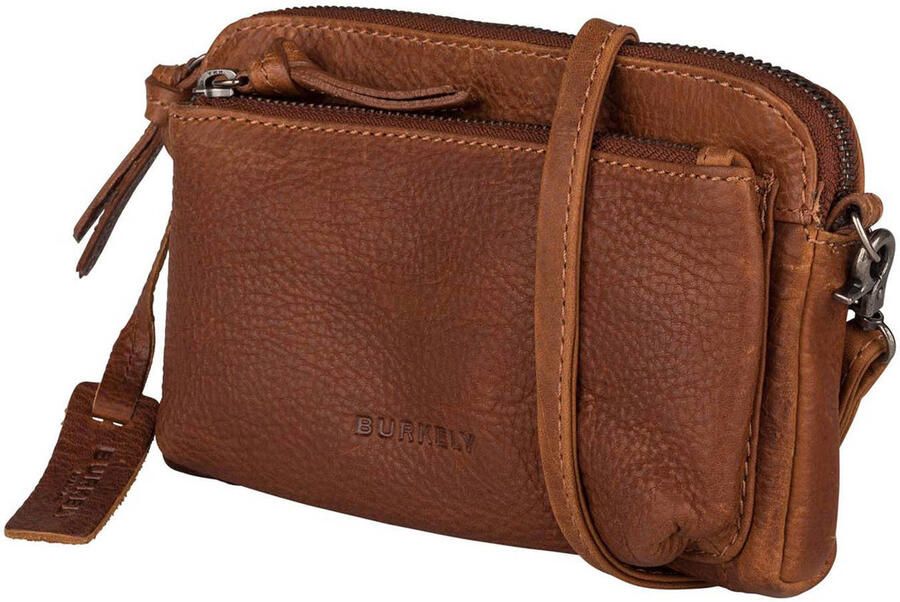 BURKELY leren crossbody tas Antique Avery cognac