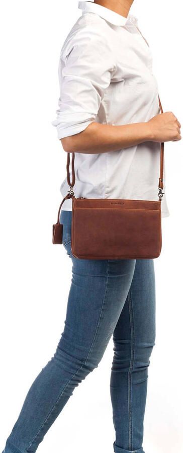 BURKELY leren crossbody tas Antique Avery cognac - Foto 3