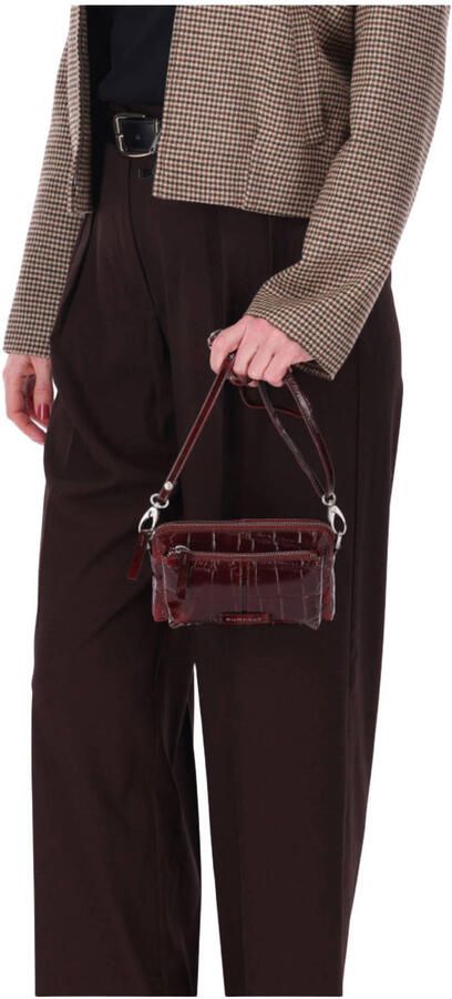 BURKELY leren crossbody tas Cool Colbie bordeauxrood
