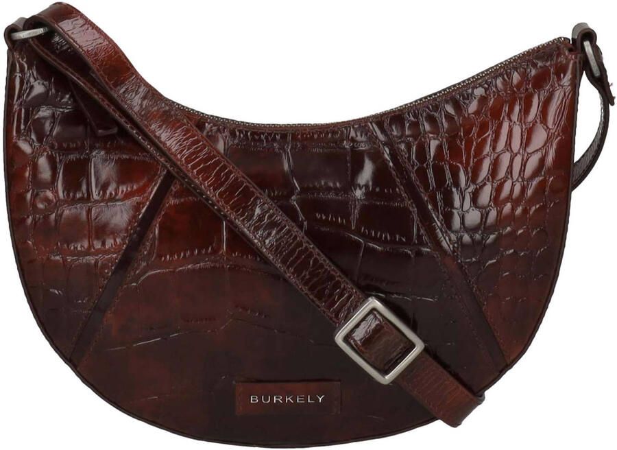 BURKELY leren crossbody tas Cool Colbie bordeauxrood