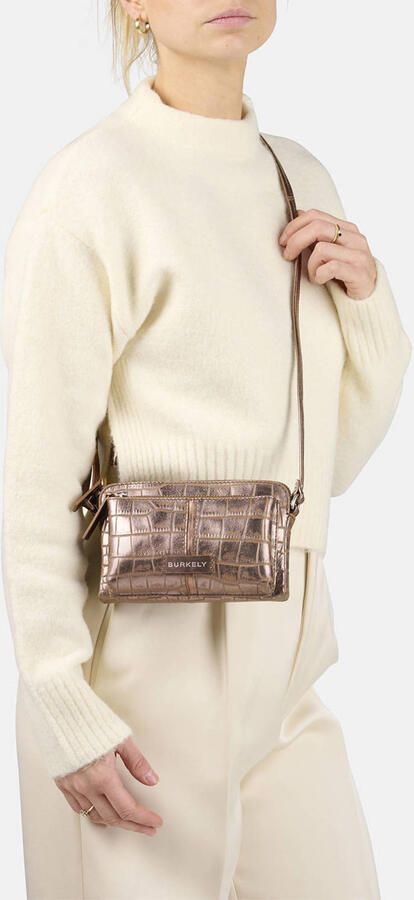 BURKELY leren crossbody tas Cool Colbie bronskleurig