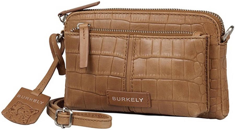 BURKELY leren crossbody tas Cool Colbie met crocoprint cognac - Foto 2